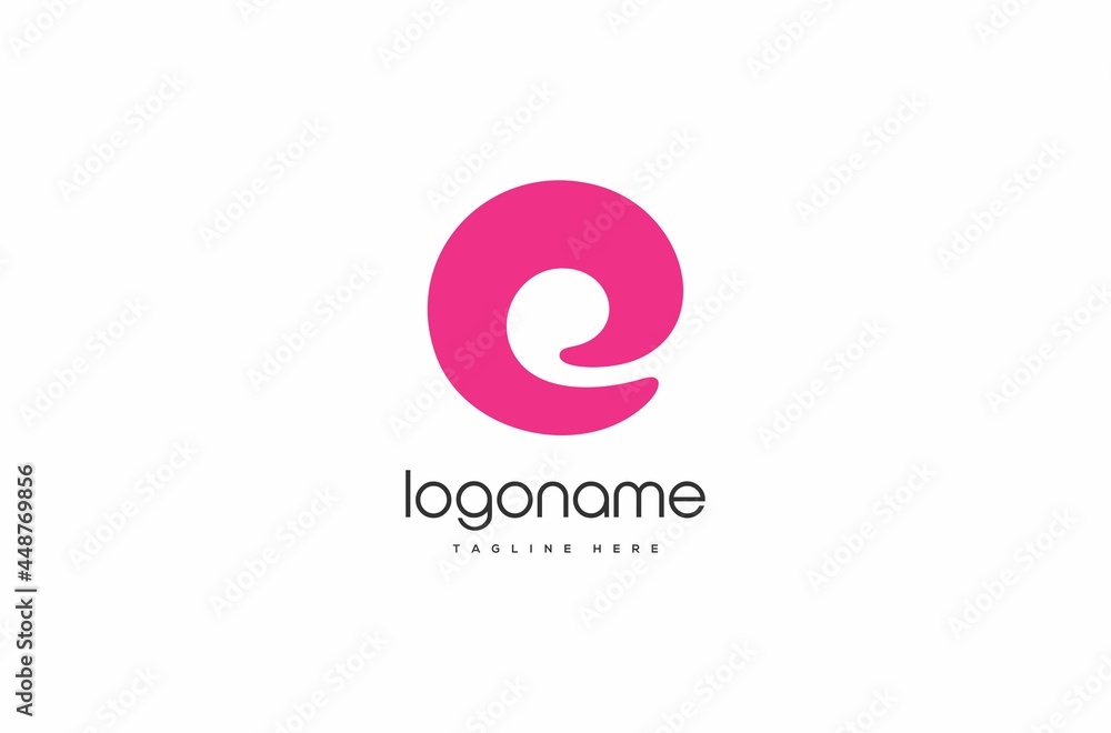 playful circle fun letter e logo design playful circle fun letter e logo design