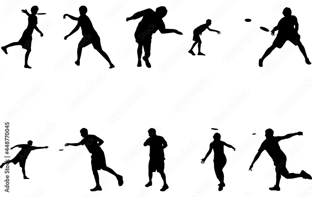 Disc golf silhouette vector Disc golf silhouette vector