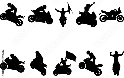 MotoGP Bike silhouette vector photo