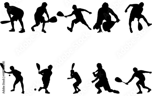 Racquetball silhouette vector photo