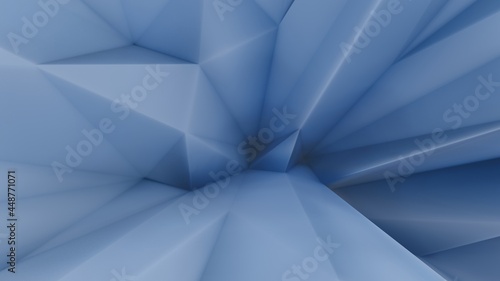 Abstract background of blue triangular pattern 3d render © Annuitti