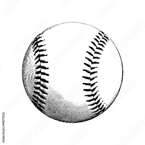 a baseball ball. vintage style