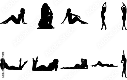 Fit Woman Silhouette Vector