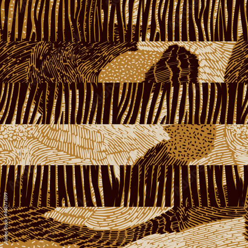 Seamless Pattern with zebra stripes - Animal Print