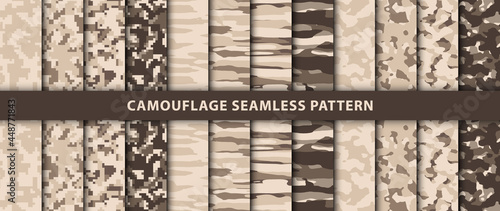 Military and army camouflage seamless pattern
