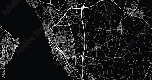 Urban vector city map of Helsinborg, Sweden, Europe