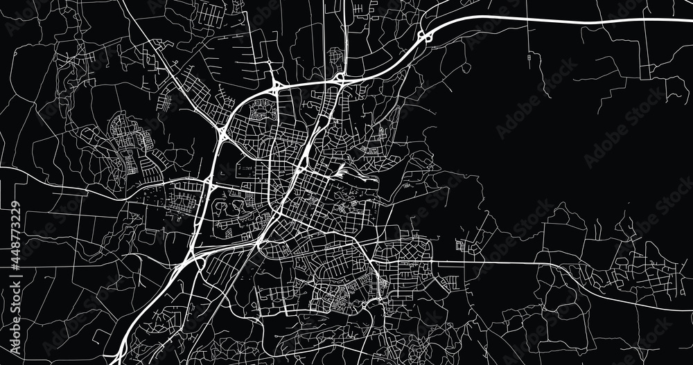 Urban vector city map of Orebro, Sweden, Europe