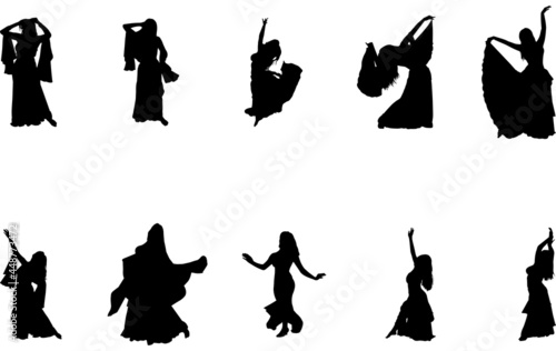 Belly Dance Silhouette Vector
