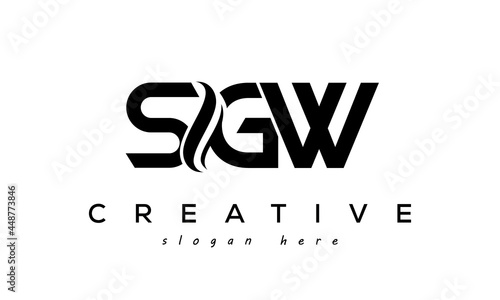 Letter SGW creative logo design vector	 photo