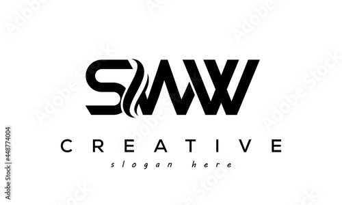 Letter SWW creative logo design vector	 photo