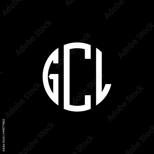 GCL letter logo design. GCL letter in circle shape. GCL Creative three letter logo. Logo with three letters. GCL circle logo. GCL letter vector design logo  photo