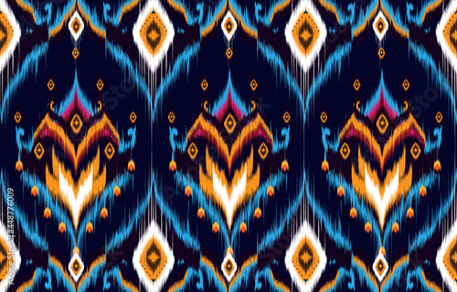Ikat Indian seamless pattern design for fabric textile. 
Molde patron abstracts . Aztec, boho, geometric, fabric, 
ethnic, ikat, native, tribal, carpet, mandala, African,
American chevron vector.
