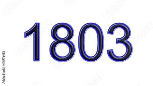 Free Download blue 1803 number 3d effect white background - GFXLoad