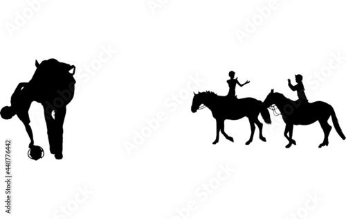 Horseball Silhouette Vector