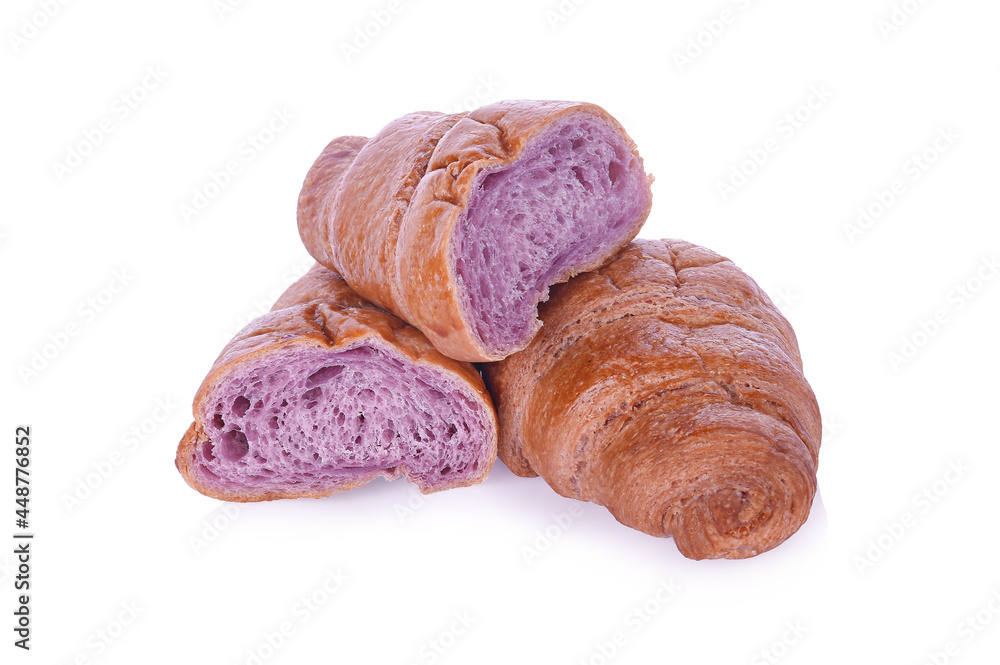 croissant bakery purple isolated on white background