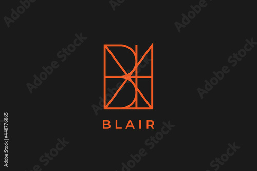 logo name Blair, usable logo design for private logo, business name card web icon, social media icon photo