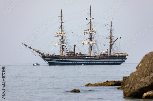 Italy. Scauri. The historic sailing ship Amerigo Vespucci. © Алексей Смышляев