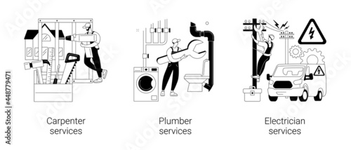 Home renovation abstract concept vector illustrations.