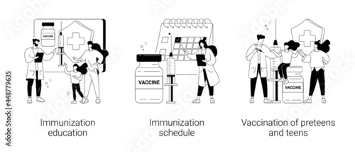 Public health program abstract concept vector illustrations.