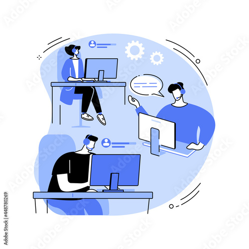 Esports player training abstract concept vector illustration.