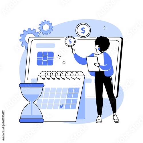 Installment tax payments abstract concept vector illustration.