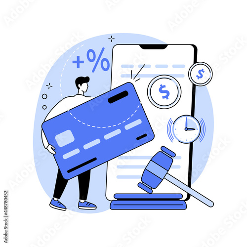 Pay penalties abstract concept vector illustration.