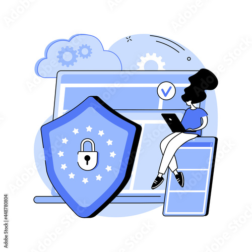 General data protection regulation abstract concept vector illustration.