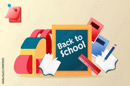 Illustration of an Back to school background vector suitable for multiple purpose