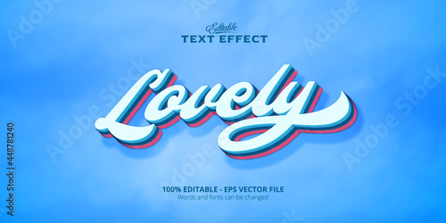 Editable text effect, Lovely text