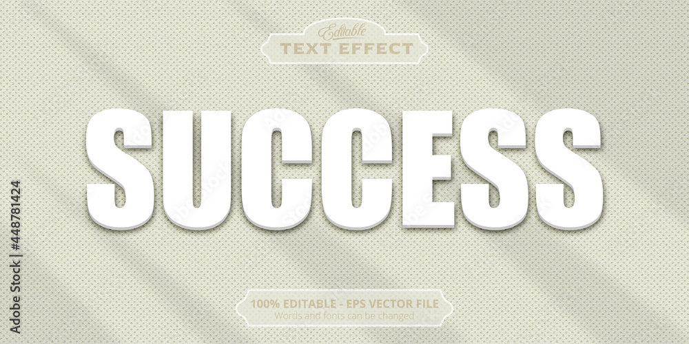 Obraz premium Editable text effect, Success text