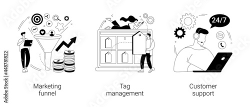 E-marketing abstract concept vector illustrations.