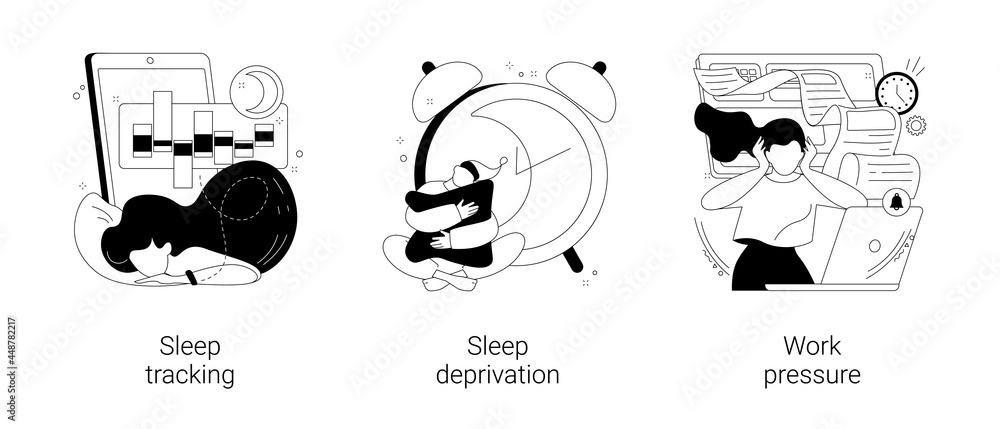 Stress management abstract concept vector illustrations.