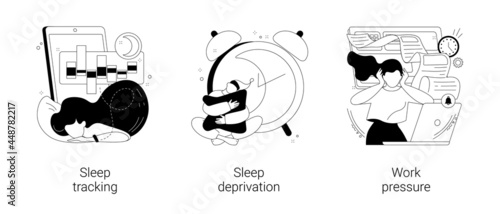 Stress management abstract concept vector illustrations.