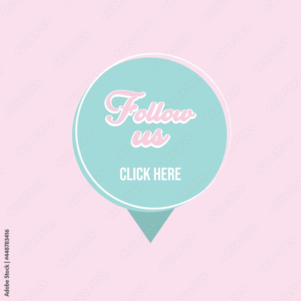 Vector illustration. Follow us. Social media text Vector illustration. Follow us. Social media text