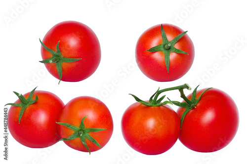 group of grass tomatoes on a white background, isolate