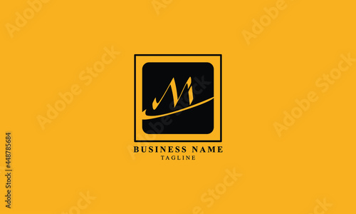 NMI, Abstract initial monogram letter alphabet logo design