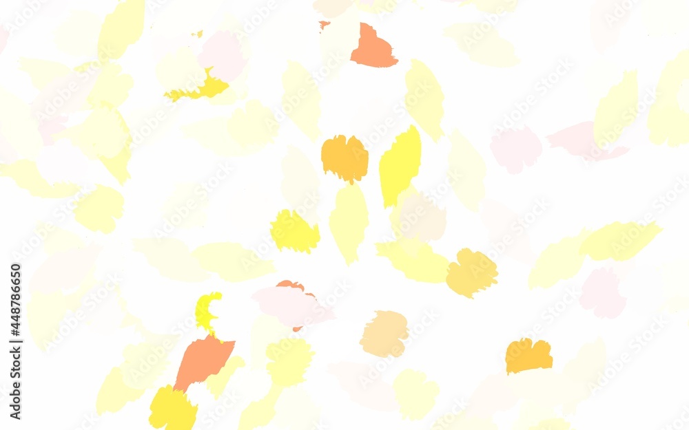 Light Red, Yellow vector template with chaotic shapes.