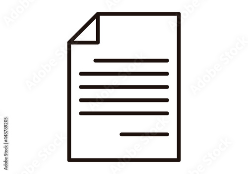 Icono de documento en fondo blanco.