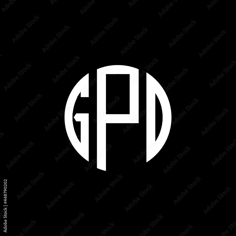 GPD letter logo design. GPD letter in circle shape. GPD Creative three ...