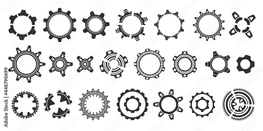 Set Of Gears For Meaning Unity On Isolated Background Stock Photo, Picture  and Royalty Free Image. Image 54413671.