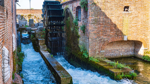 Canvas Print water mill in Dolo, Venice, Italy