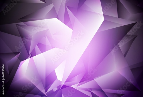 Dark Purple vector pattern with polygonal style.