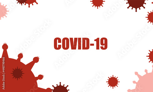 Coronavirus COVID-2019 on develop Delta strain of covid background vector design.