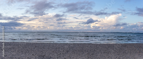 Panorama Ostsee Strand Meer dramatisch