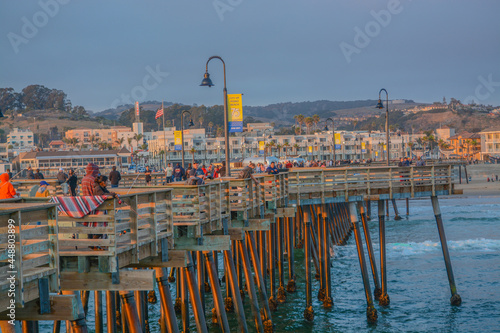 The Pismo Beach Pier on the Pacific Ocean in Pismo Beach, San Luis Obispo County, California photo
