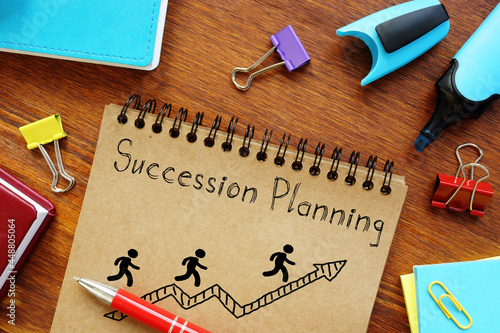 Succession Planning is shown on the business photo using the text photo