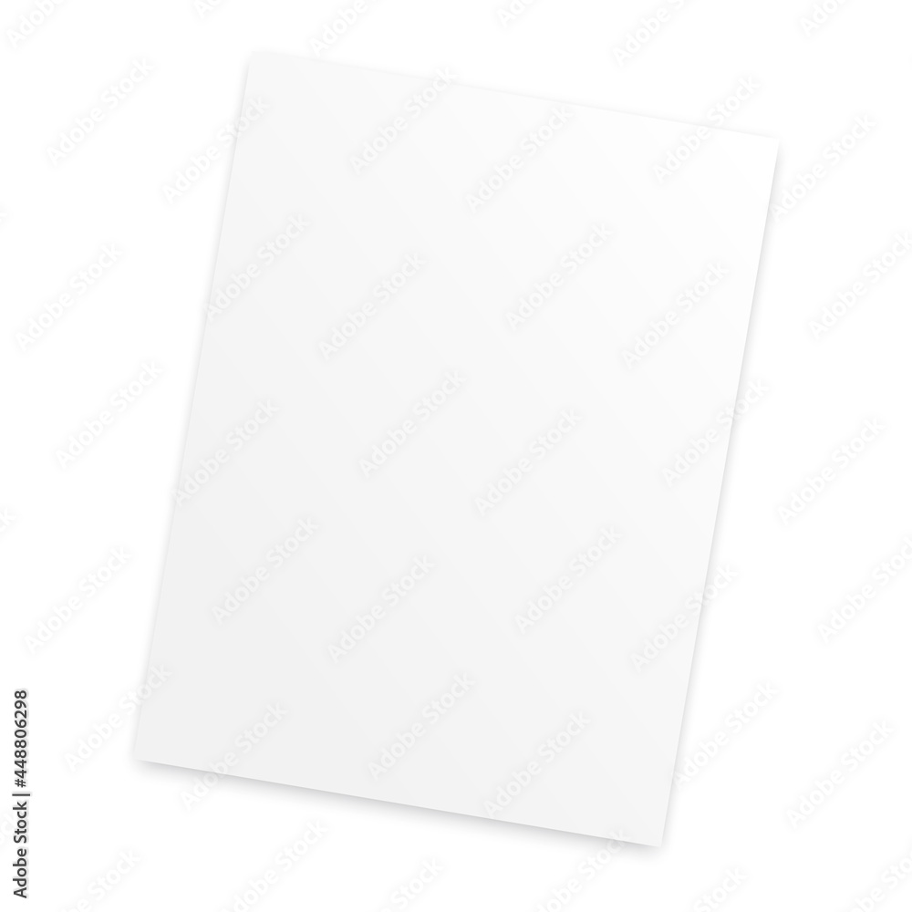 White sheet of paper, great design for any purposes. White background. Vector illustration. Stock image. White sheet of paper, great design for any purposes. White background. Vector illustration. Stock image.