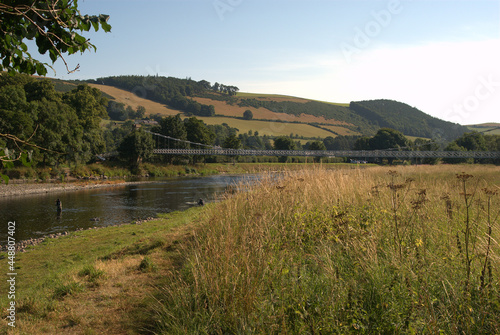 Wallpaper Mural salmon fishing by chainbridge on River Tweed at Melrose Torontodigital.ca