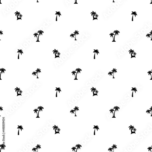 Palm trees vector illustration, seamless pattern, white background. Stylish print