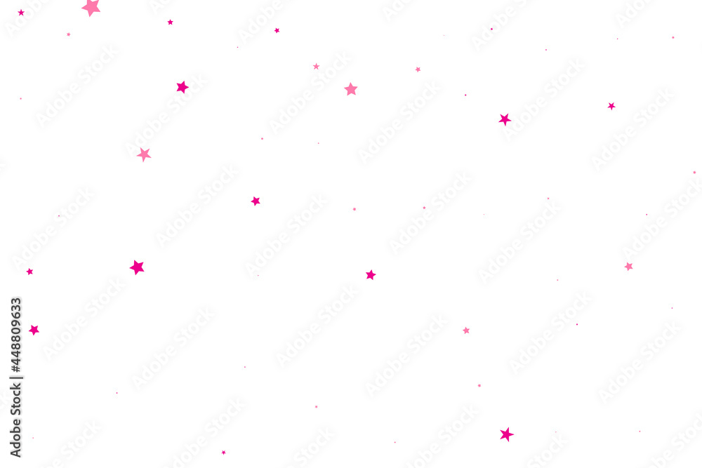 Salmon Stars Festive. Rose Confetti Wallpaper. Coral Falling Holiday. Celebration Space. Pink Glitter Design. Sparkling Poster. Texture Banner. Universe Invitation.
